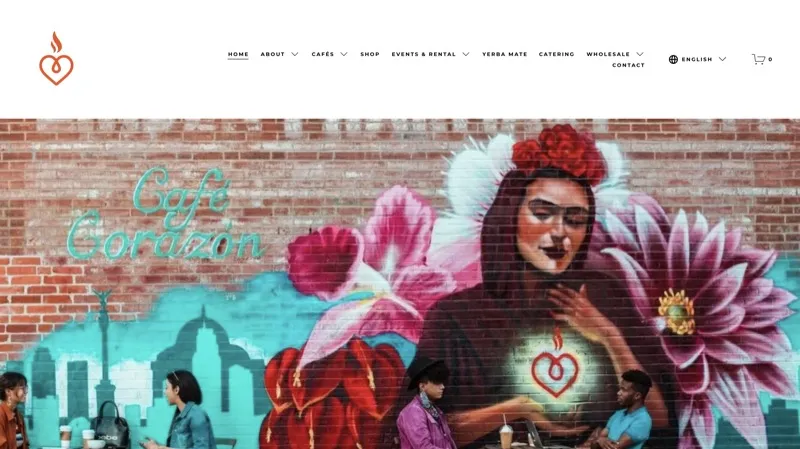 cafe corazon website preview