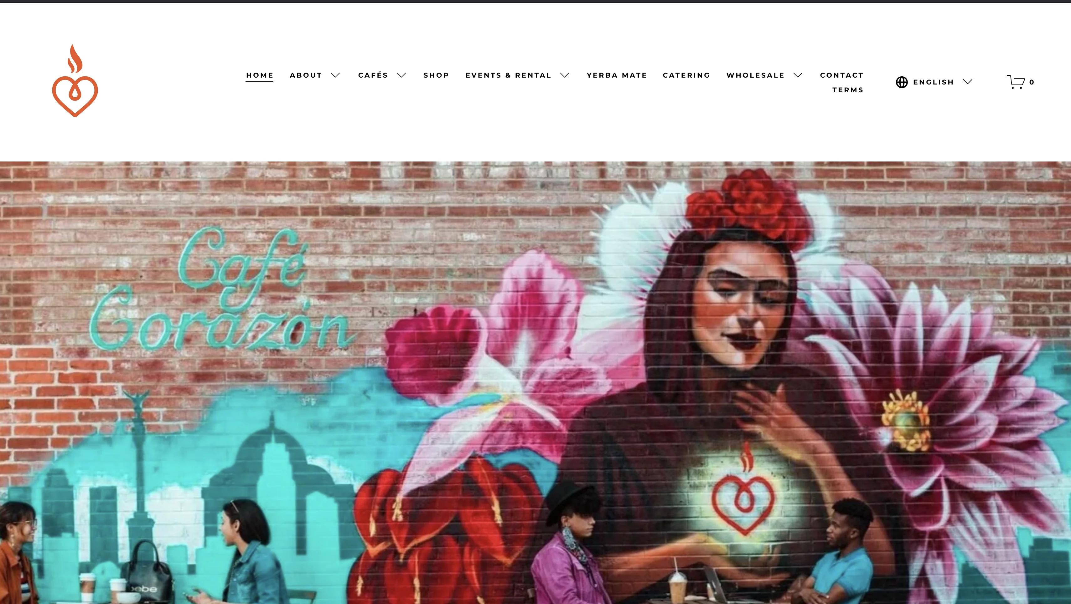 cafe corazon website preview