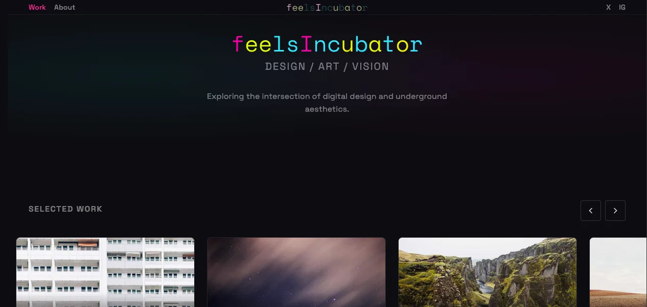 feelsIncubator homepage