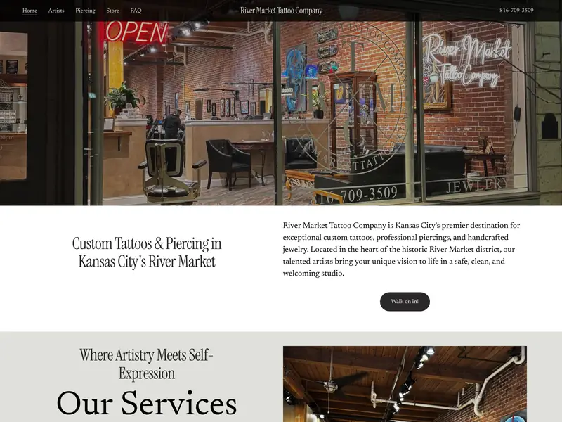 river market tattoo company website